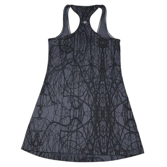 LULULEMON Cool Racerback Size 2 Coal Ground Nesting Black Bird - Picture 3 of 4
